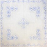 Előnyomott hímezhető terítő 90*90 A47