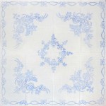 Előnyomott hímezhető terítő 90*90 A58