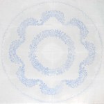 Előnyomott hímezhető terítő 90*90 A59