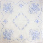 Előnyomott hímezhető terítő 90*90 A63