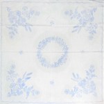 Előnyomott hímezhető terítő 90*90 A66